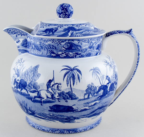 Jug huge lidded Indian Sporting c2002